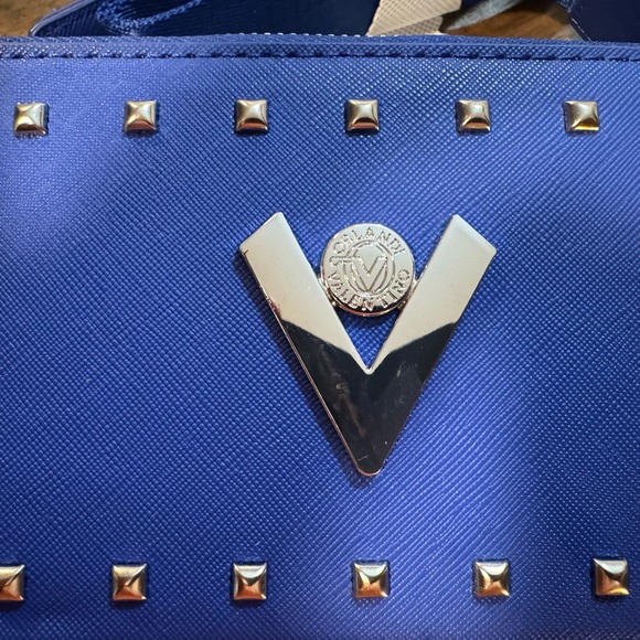Valentino Orlandi Blue Crossbody Bag with Gold Studs - Picture 9 of 9